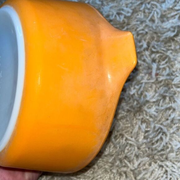 Vintage Pyrex Daisy Sunflower Orange 1.5 Pt Casserole Dish #472-C Daisy Lid - Picture 6 of 13